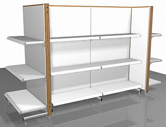 Decoration: Standard shelving system